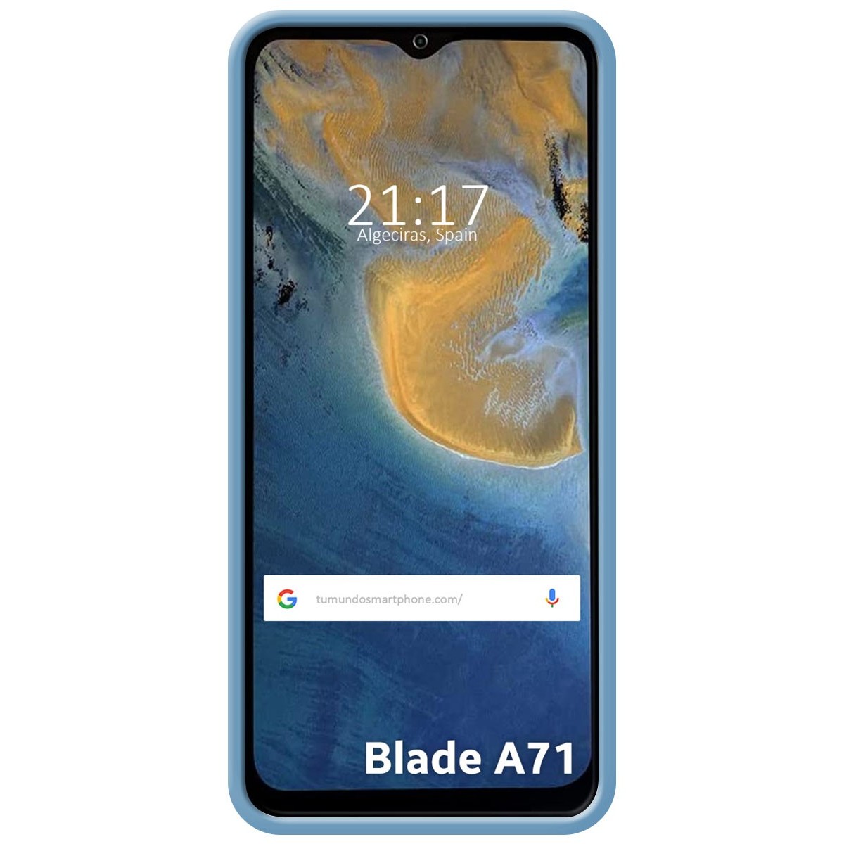 Funda Silicona Líquida Ultra Suave para ZTE Blade A71 color Azul