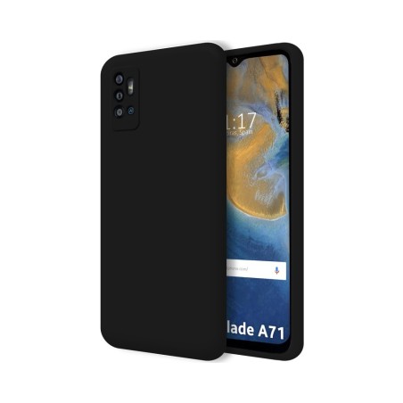 Funda Silicona Líquida Ultra Suave para ZTE Blade A71 color Negra