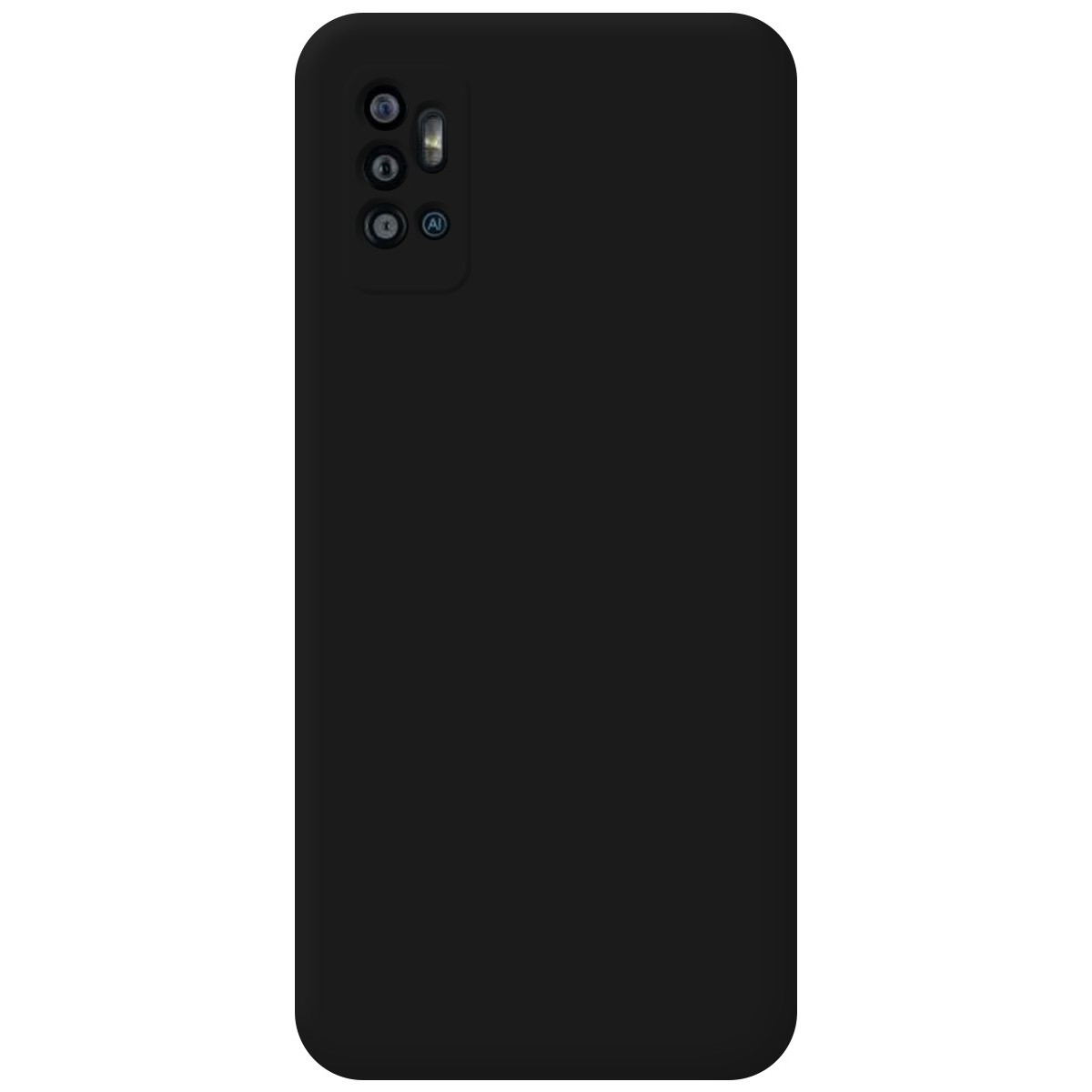 Funda Silicona Líquida Ultra Suave para ZTE Blade A71 color Negra