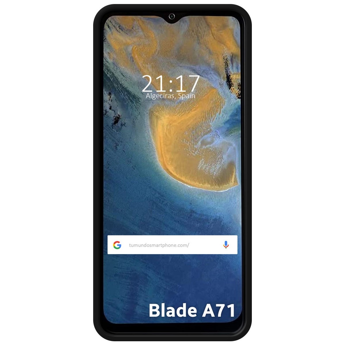 Funda Silicona Líquida Ultra Suave para ZTE Blade A71 color Negra