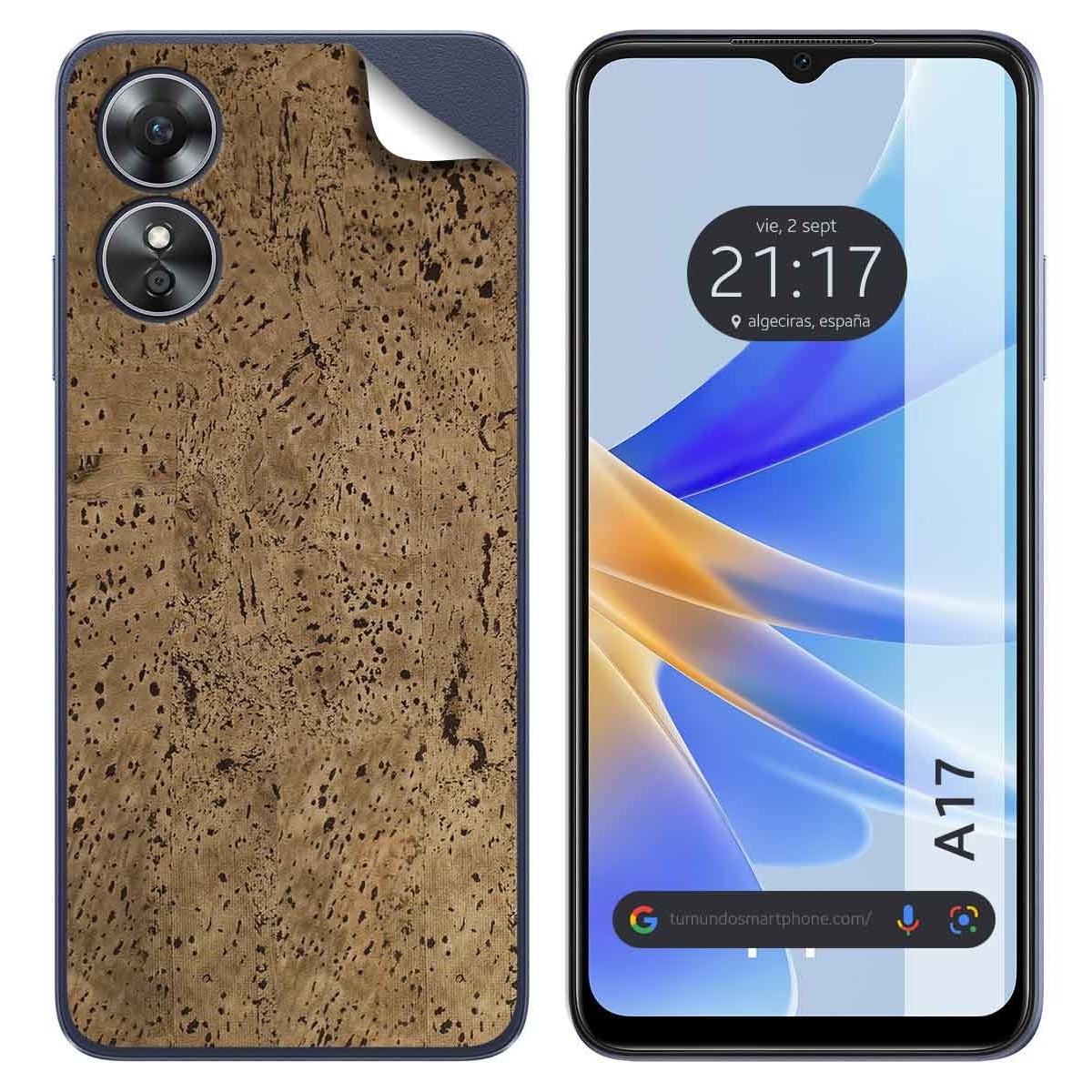 Pegatina Vinilo Autoadhesiva Textura Corcho para Oppo A17