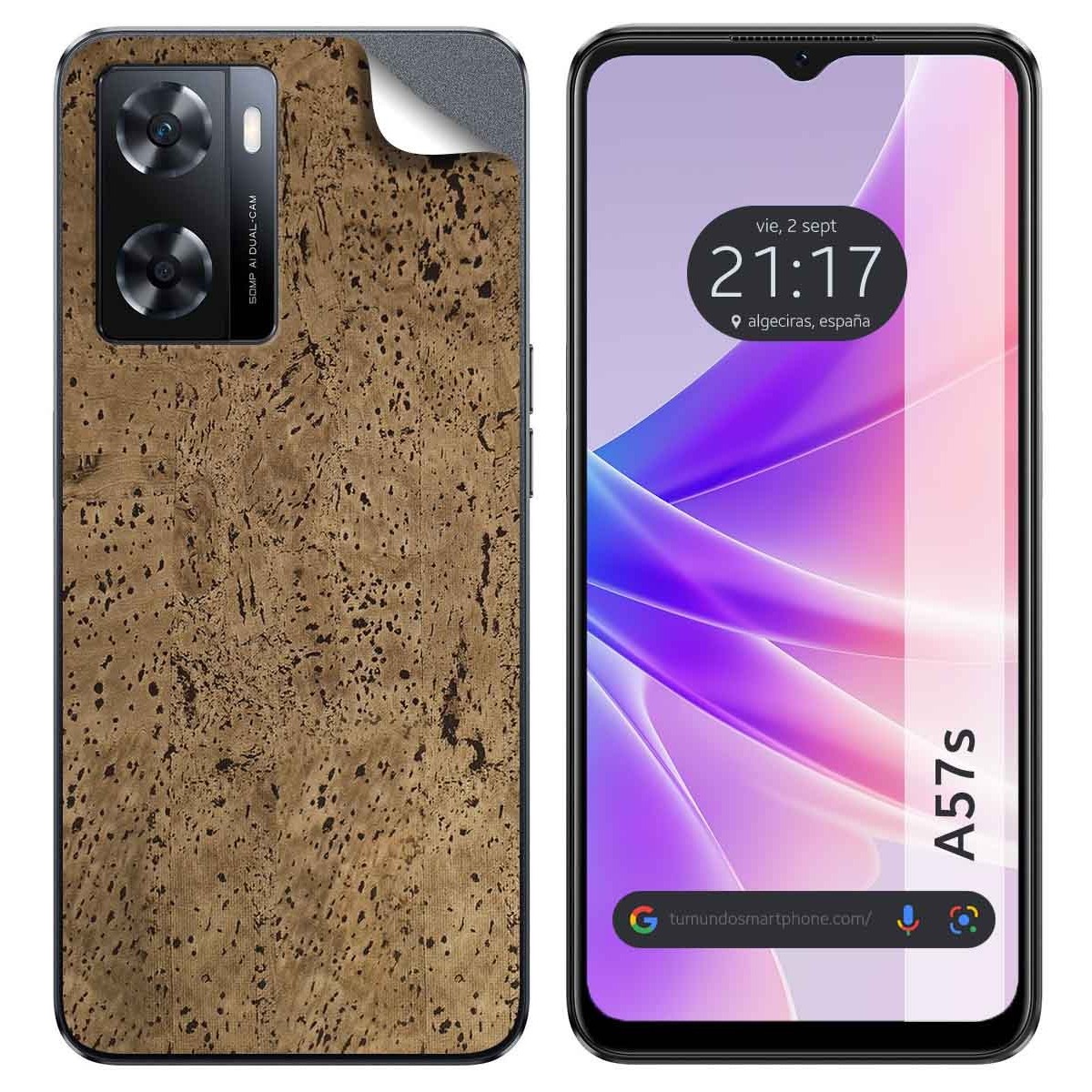 Pegatina Vinilo Autoadhesiva Textura Corcho para Oppo A57s