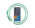 Personaliza tu Funda Colgante Transparente para Oppo A17 con Cordon Verde Agua Dibujo Personalizada