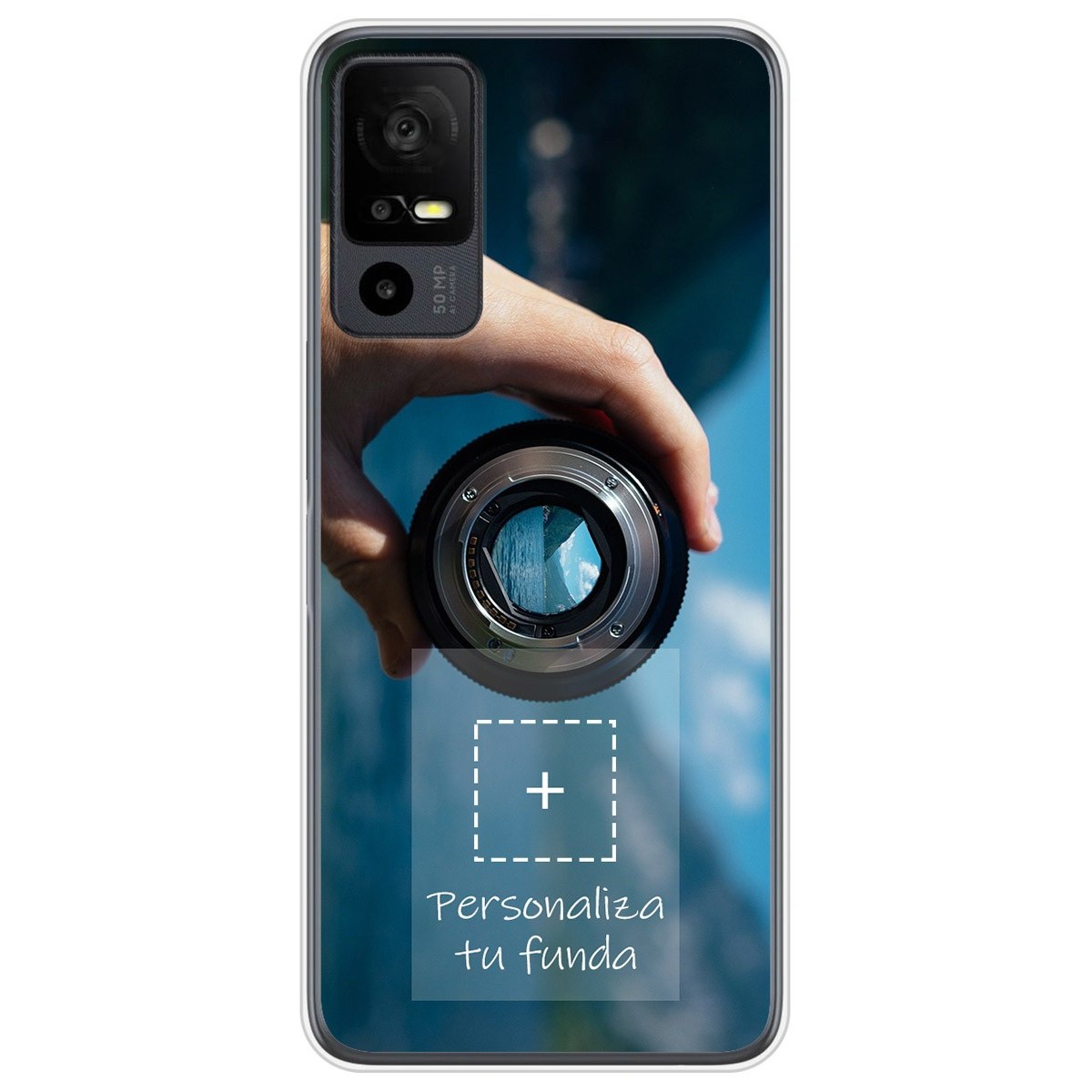 Personaliza tu Funda Silicona Gel Tpu Transparente con tu Fotografia para TCL 40 R 5G Dibujo Personalizada