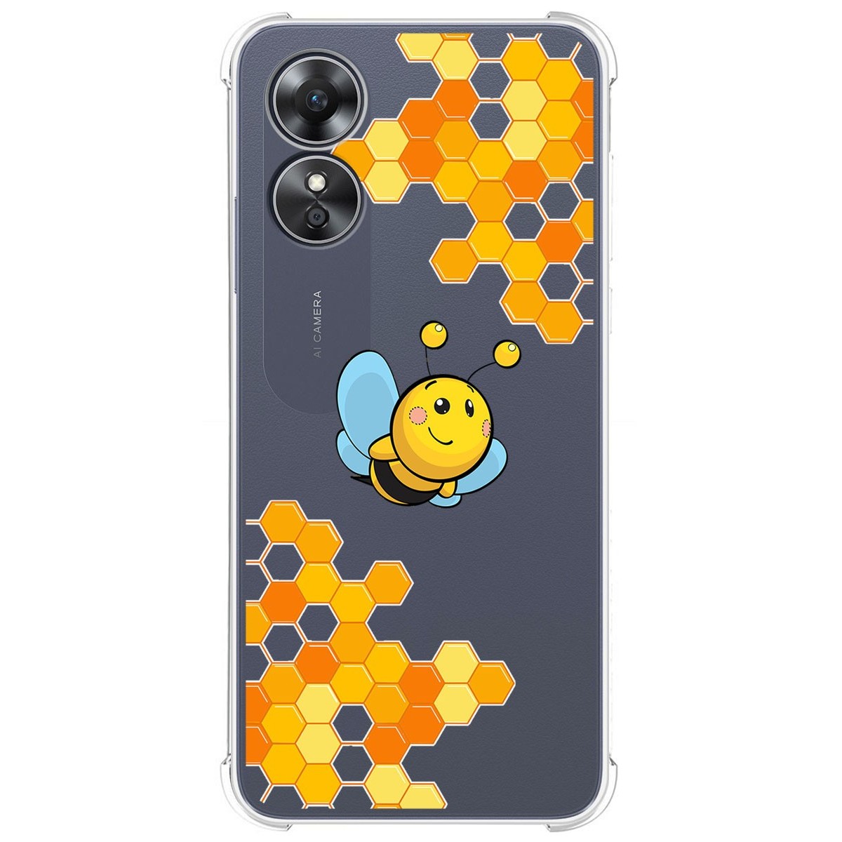 Funda Silicona Antigolpes para Oppo A17 diseño Abeja Dibujos
