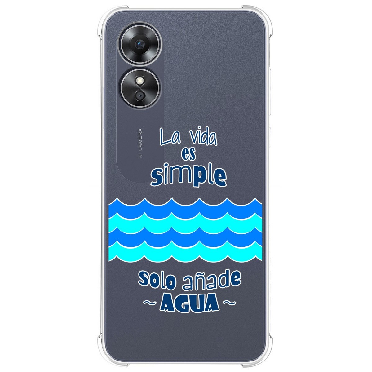 Funda Silicona Antigolpes para Oppo A17 diseño Agua Dibujos