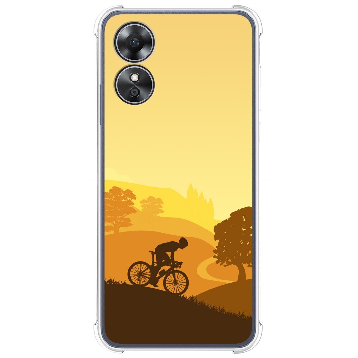 Funda Silicona Antigolpes para Oppo A17 diseño Ciclista Dibujos