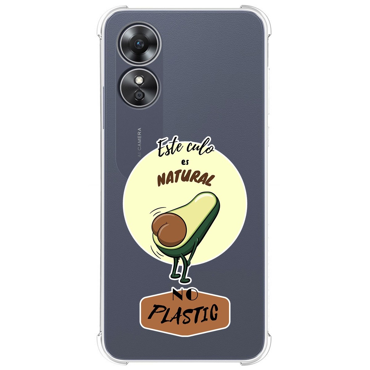 Funda Silicona Antigolpes para Oppo A17 diseño Culo Natural Dibujos