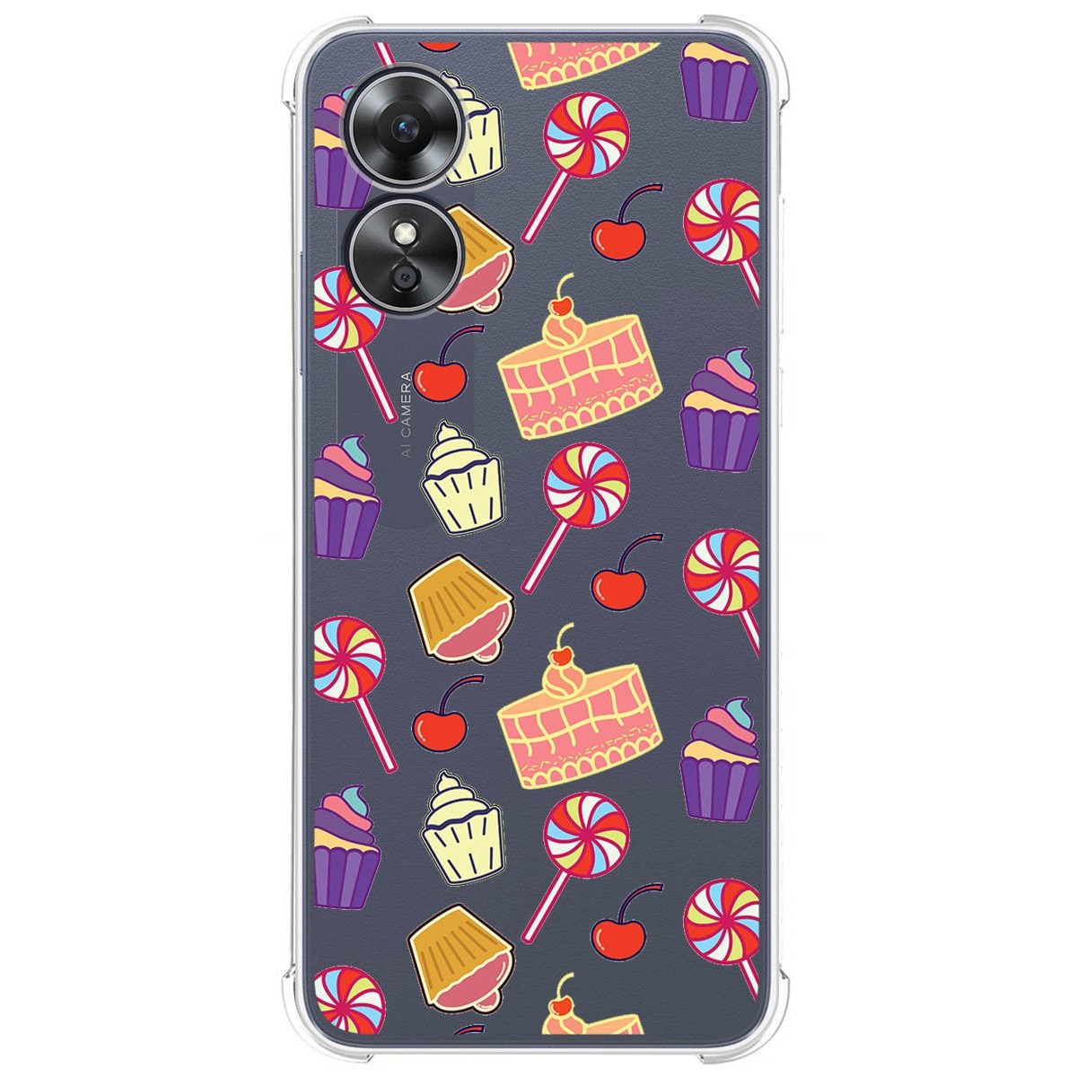 Funda Silicona Antigolpes para Oppo A17 diseño Dulces 01 Dibujos