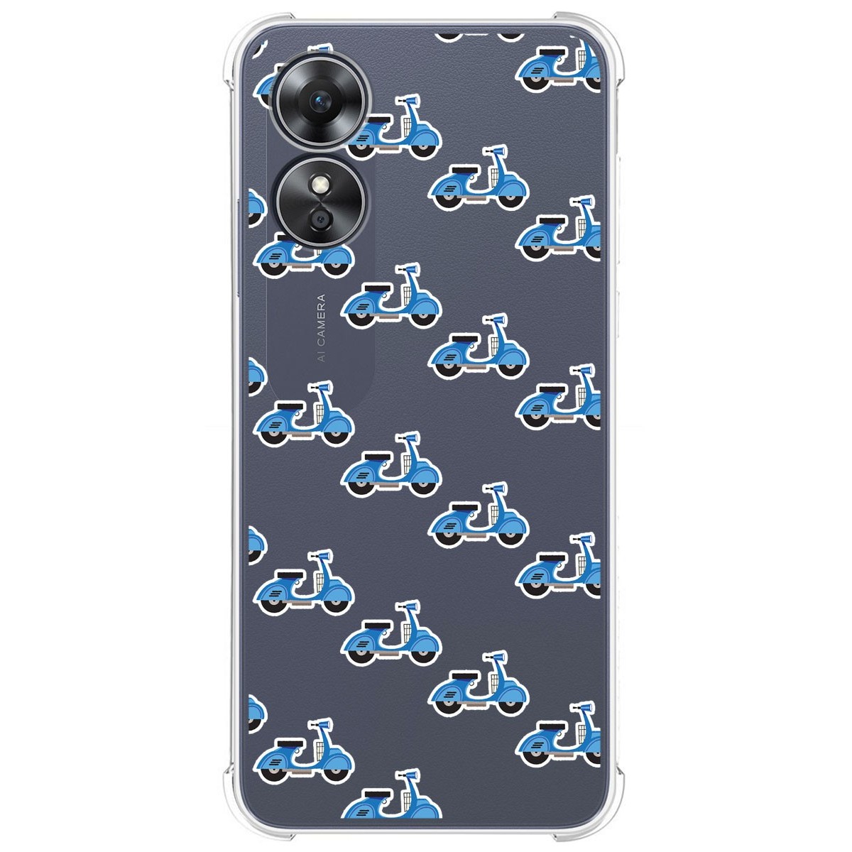 Funda Silicona Antigolpes para Oppo A17 diseño Scooter Dibujos
