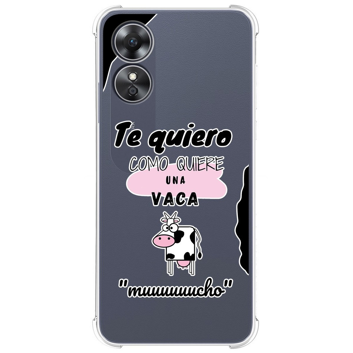 Funda Silicona Antigolpes para Oppo A17 diseño Vaca Dibujos