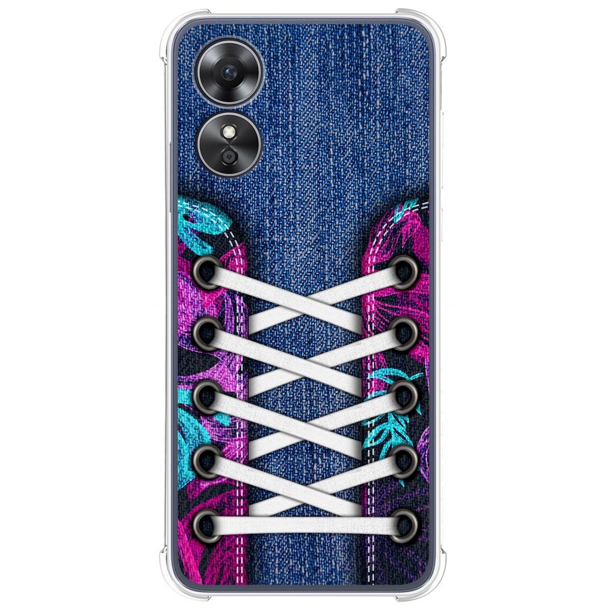 Funda Silicona Antigolpes para Oppo A17 diseño Zapatillas 06 Dibujos