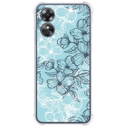 Funda Silicona Antigolpes para Oppo A17 diseño Flores 03 Dibujos