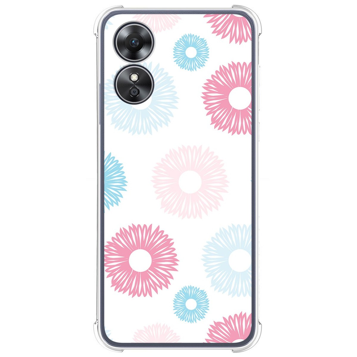 Funda Silicona Antigolpes para Oppo A17 diseño Flores 06 Dibujos