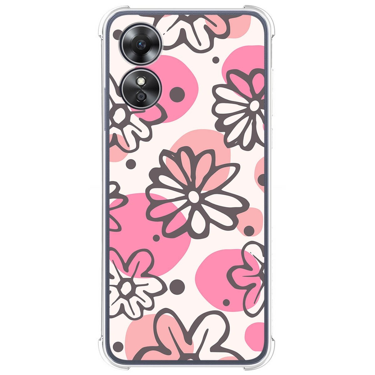 Funda Silicona Antigolpes para Oppo A17 diseño Flores 09 Dibujos