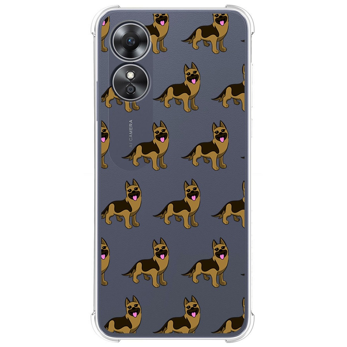 Funda Silicona Antigolpes para Oppo A17 diseño Perros 09 Dibujos