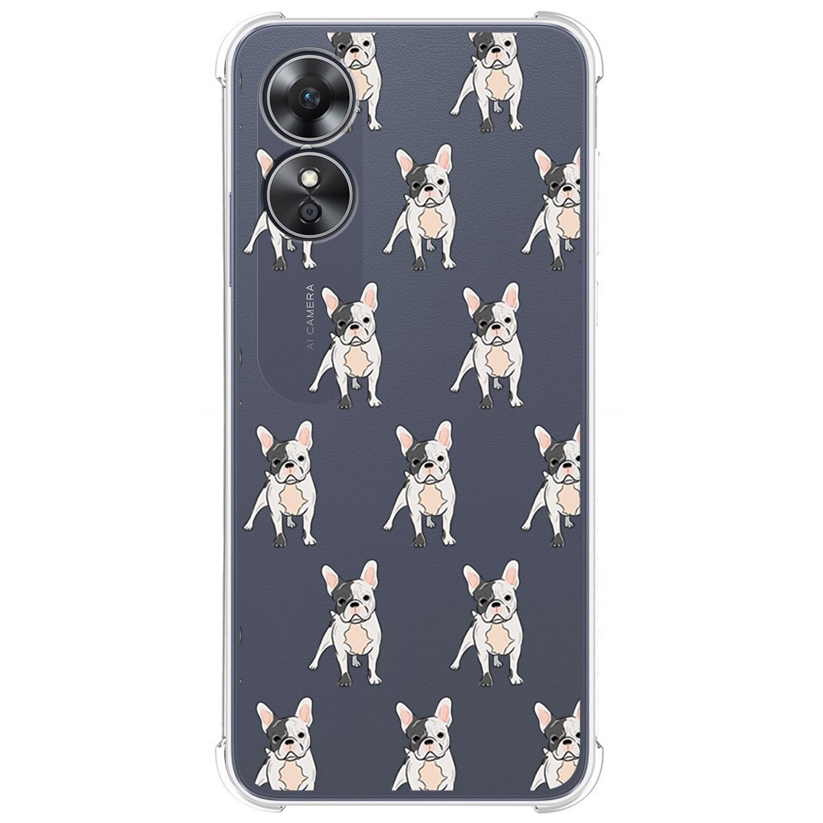 Funda Silicona Antigolpes para Oppo A17 diseño Perros 12 Dibujos