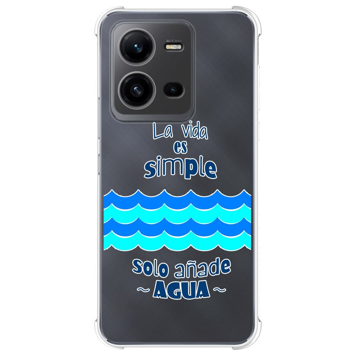 Funda Silicona Antigolpes para Vivo X80 Lite 5G diseño Agua Dibujos