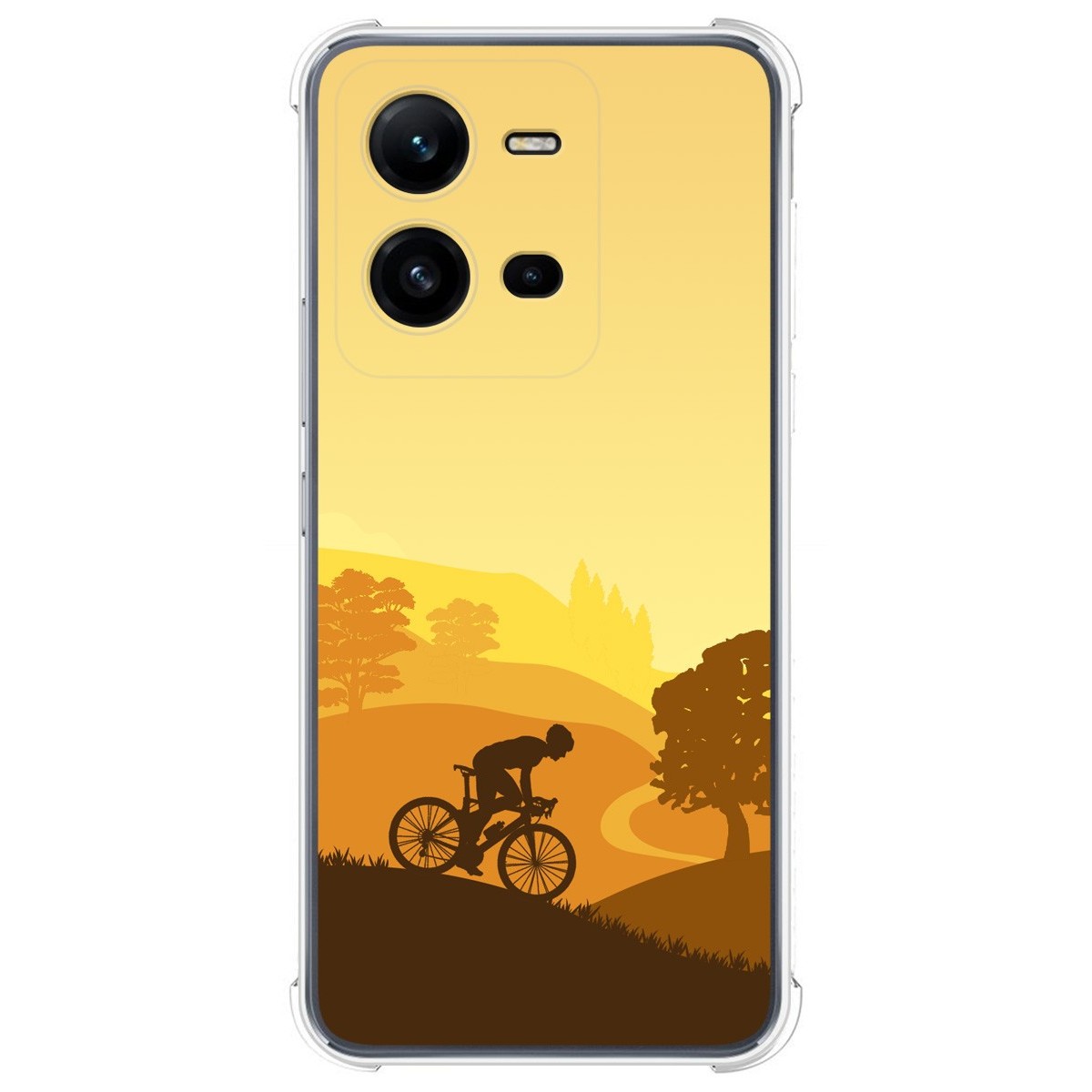 Funda Silicona Antigolpes para Vivo X80 Lite 5G diseño Ciclista Dibujos