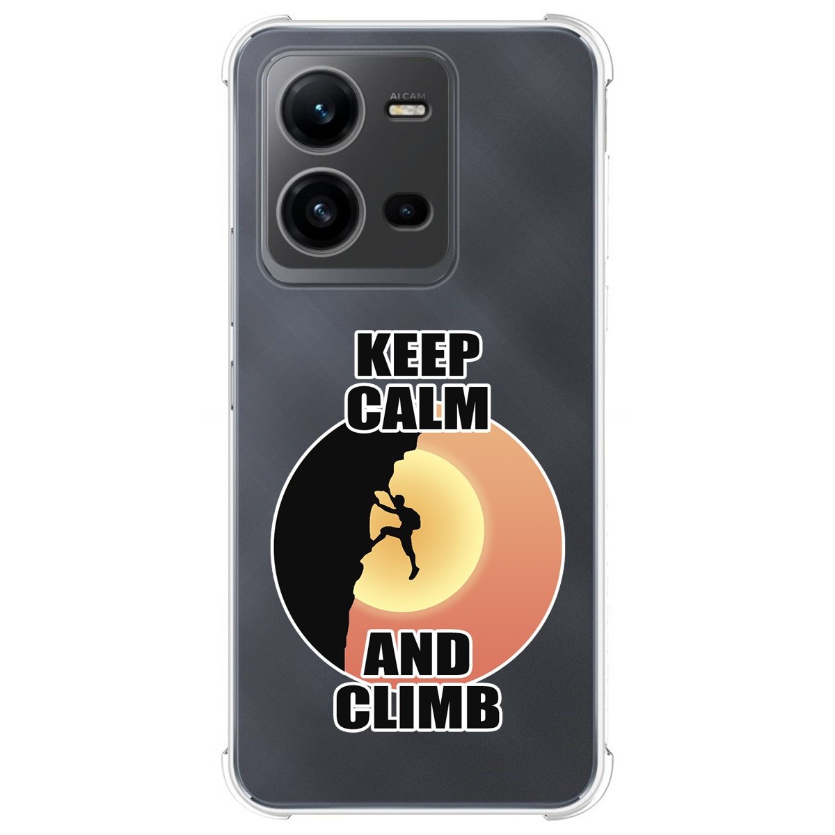 Funda Silicona Antigolpes para Vivo X80 Lite 5G diseño Hombre Escalada Dibujos