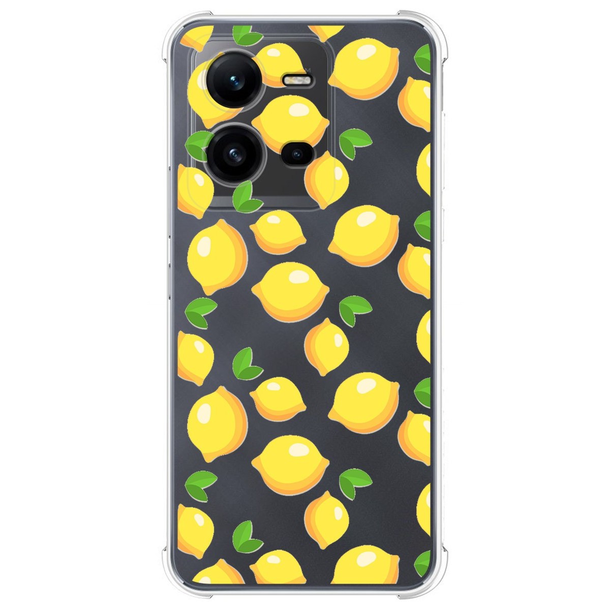 Funda Silicona Antigolpes para Vivo X80 Lite 5G diseño Limones Dibujos