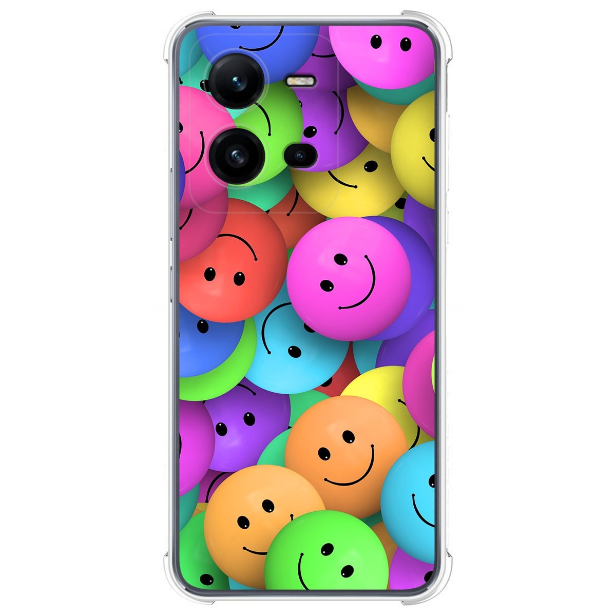Funda Silicona Antigolpes para Vivo X80 Lite 5G diseño Smile Dibujos