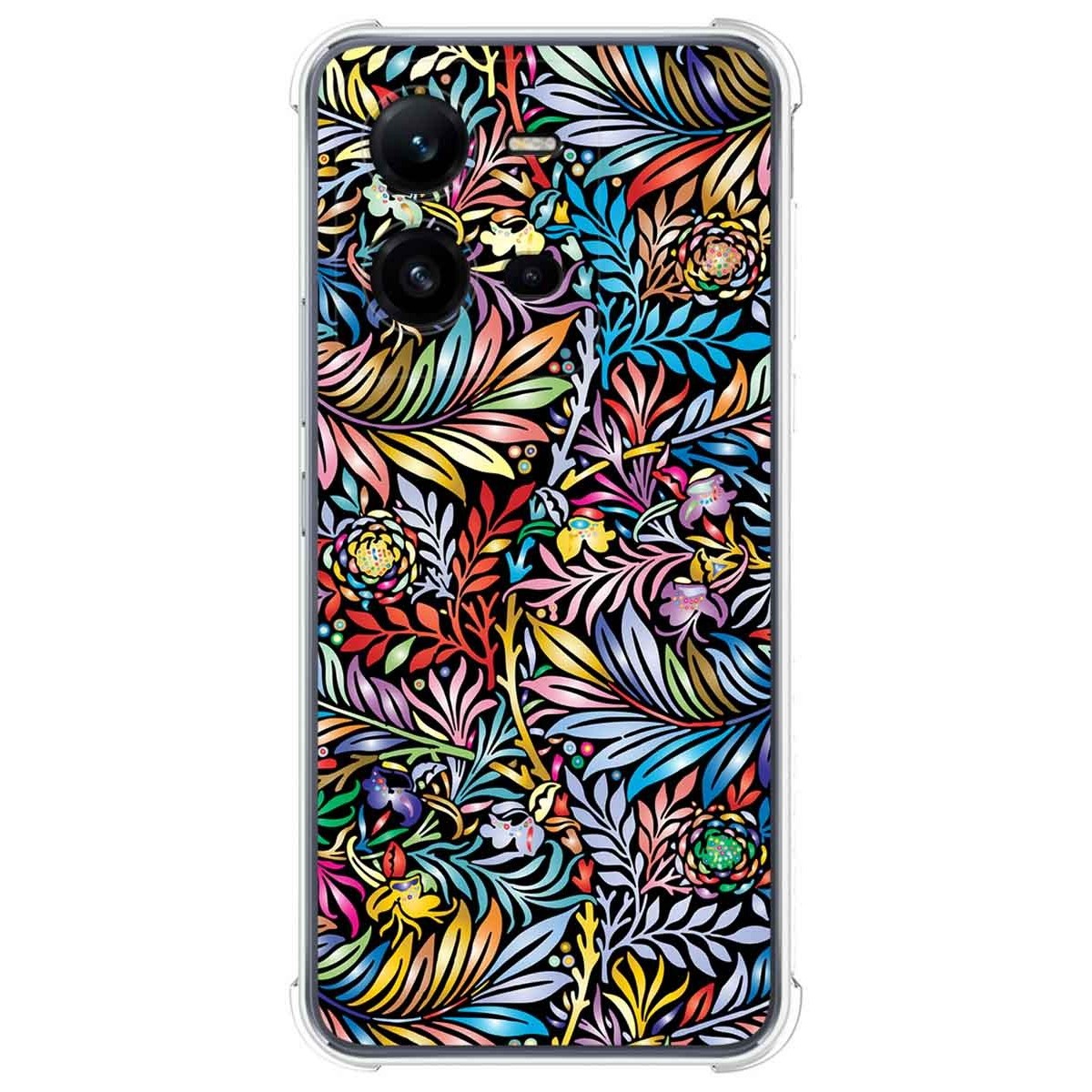 Funda Silicona Antigolpes para Vivo X80 Lite 5G diseño Flores 04 Dibujos