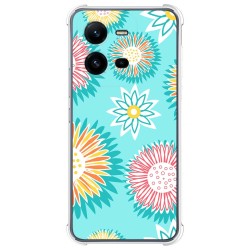 Funda Silicona Antigolpes para Vivo X80 Lite 5G diseño Flores 05 Dibujos