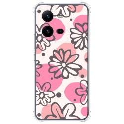Funda Silicona Antigolpes para Vivo X80 Lite 5G diseño Flores 09 Dibujos