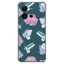 Funda Silicona Antigolpes para Vivo X80 Lite 5G diseño Flores 10 Dibujos
