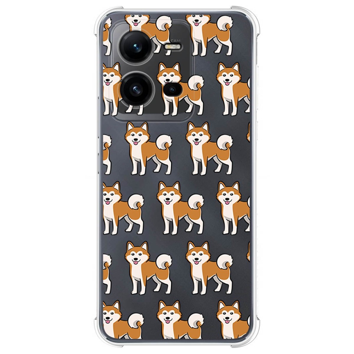Funda Silicona Antigolpes para Vivo X80 Lite 5G diseño Perros 08 Dibujos