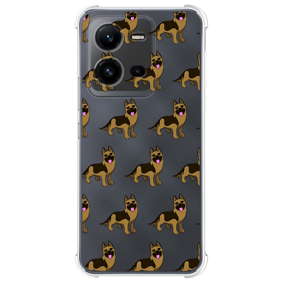Funda Silicona Antigolpes para Vivo X80 Lite 5G diseño Perros 09 Dibujos