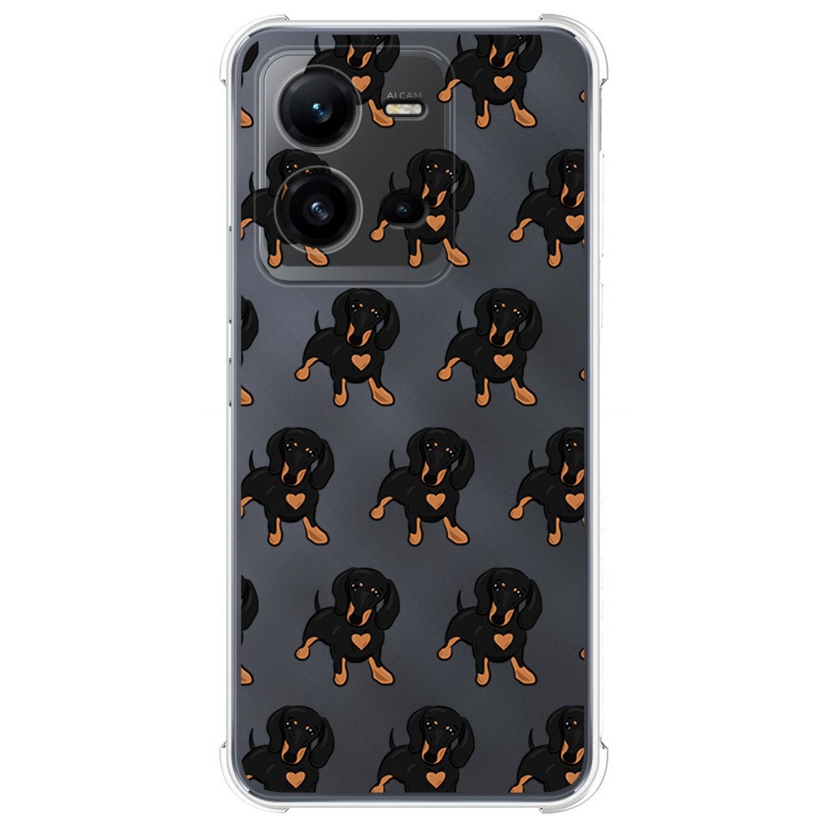 Funda Silicona Antigolpes para Vivo X80 Lite 5G diseño Perros 10 Dibujos