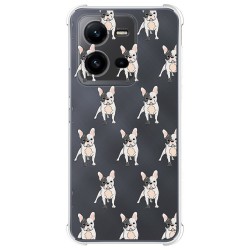 Funda Silicona Antigolpes para Vivo X80 Lite 5G diseño Perros 12 Dibujos