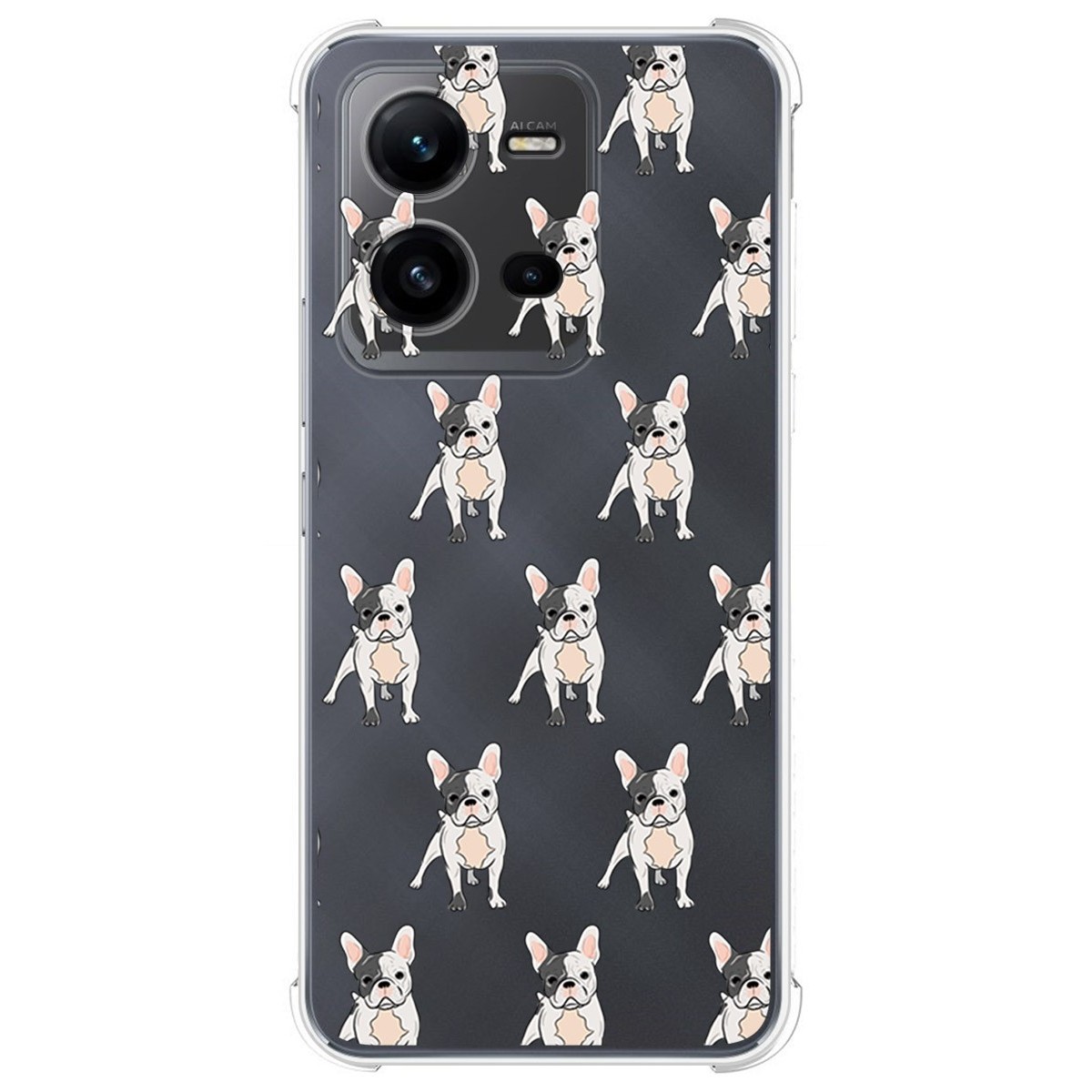 Funda Silicona Antigolpes para Vivo X80 Lite 5G diseño Perros 12 Dibujos