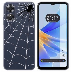 Funda Silicona Transparente para Oppo A17 diseño Araña Dibujos
