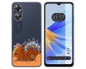 Funda Silicona Transparente para Oppo A17 diseño Bufalo Dibujos