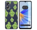 Funda Silicona Transparente para Oppo A17 diseño Cactus Dibujos