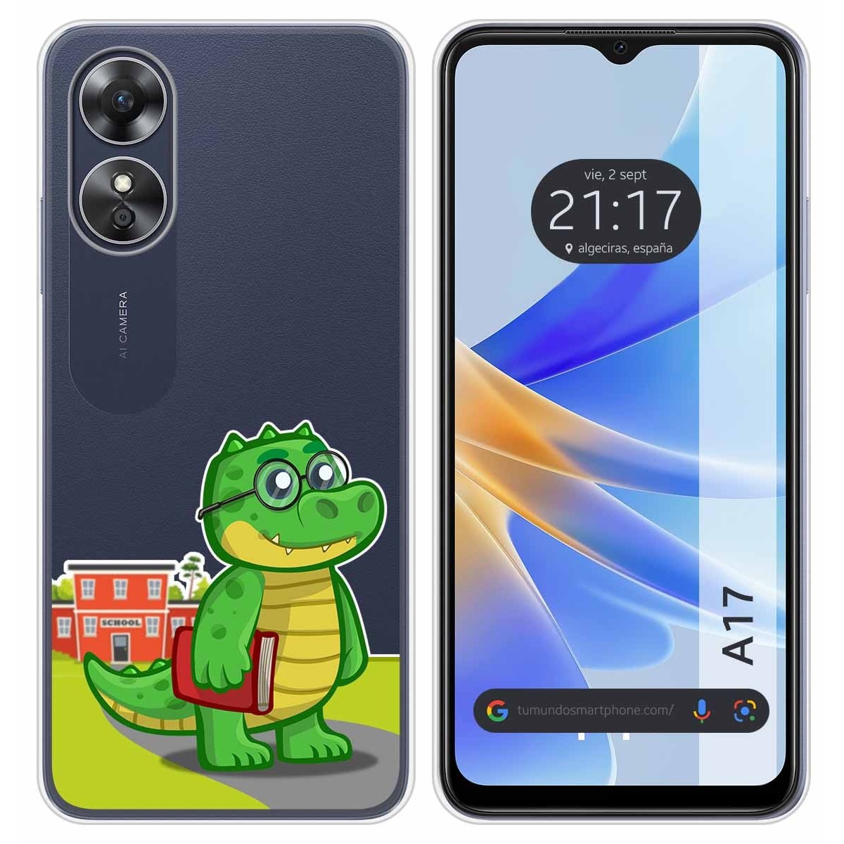 Funda Silicona Transparente para Oppo A17 diseño Coco Dibujos