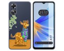 Funda Silicona Transparente para Oppo A17 diseño Jirafa Dibujos
