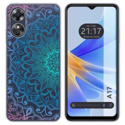 Funda Silicona Transparente para Oppo A17 diseño Mandala Dibujos