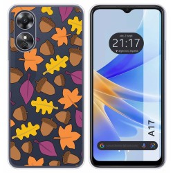 Funda Silicona Transparente para Oppo A17 diseño Otoño Dibujos