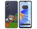 Funda Silicona Transparente para Oppo A17 diseño Panda Dibujos