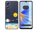 Funda Silicona Transparente para Oppo A17 diseño Playa Dibujos