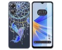 Funda Silicona Transparente para Oppo A17 diseño Plumas Dibujos