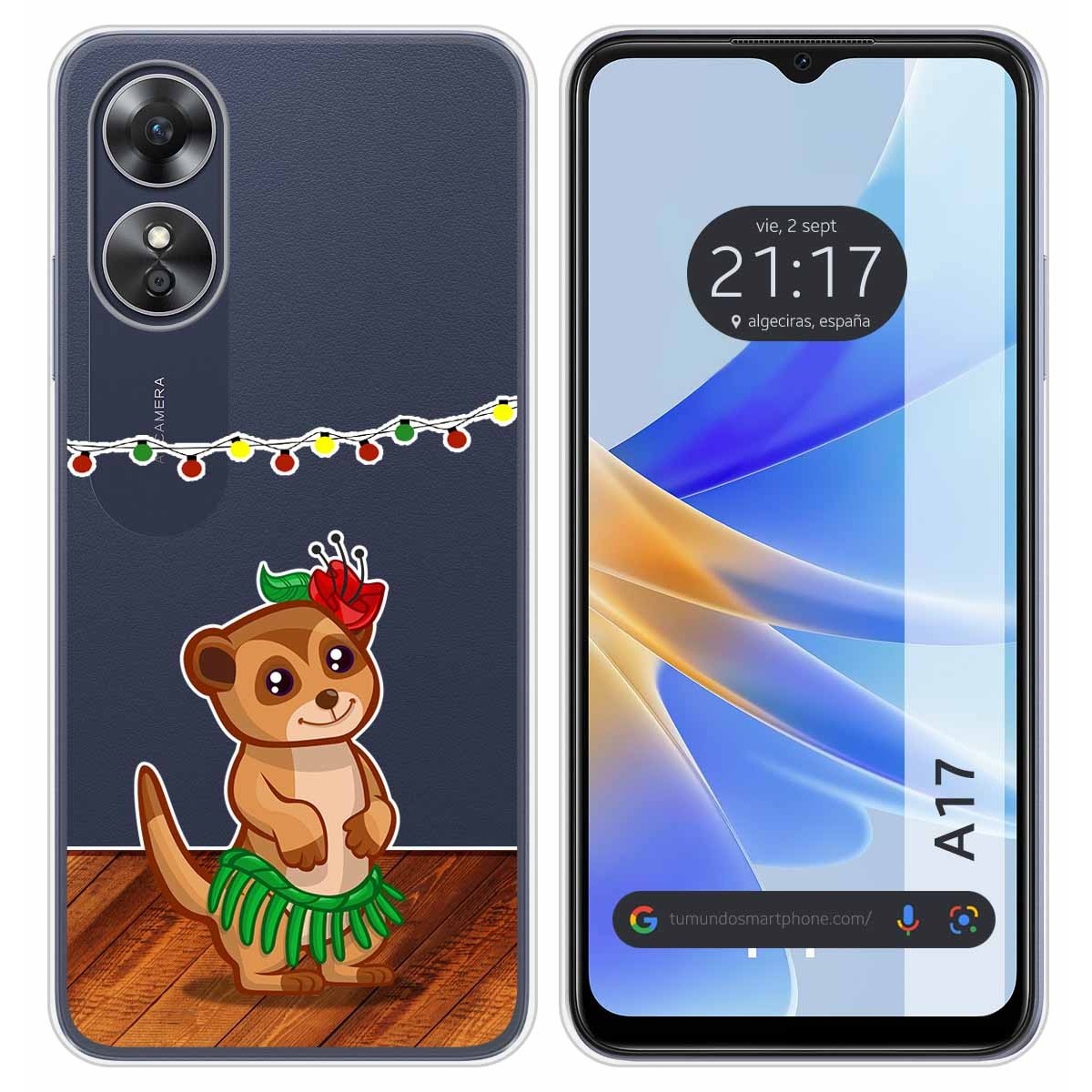 Funda Silicona Transparente para Oppo A17 diseño Suricata Dibujos