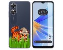 Funda Silicona Transparente para Oppo A17 diseño Tigre Dibujos