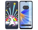 Funda Silicona Transparente para Oppo A17 diseño Unicornio Dibujos