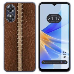 Funda Silicona para Oppo A17 diseño Cuero 01 Dibujos