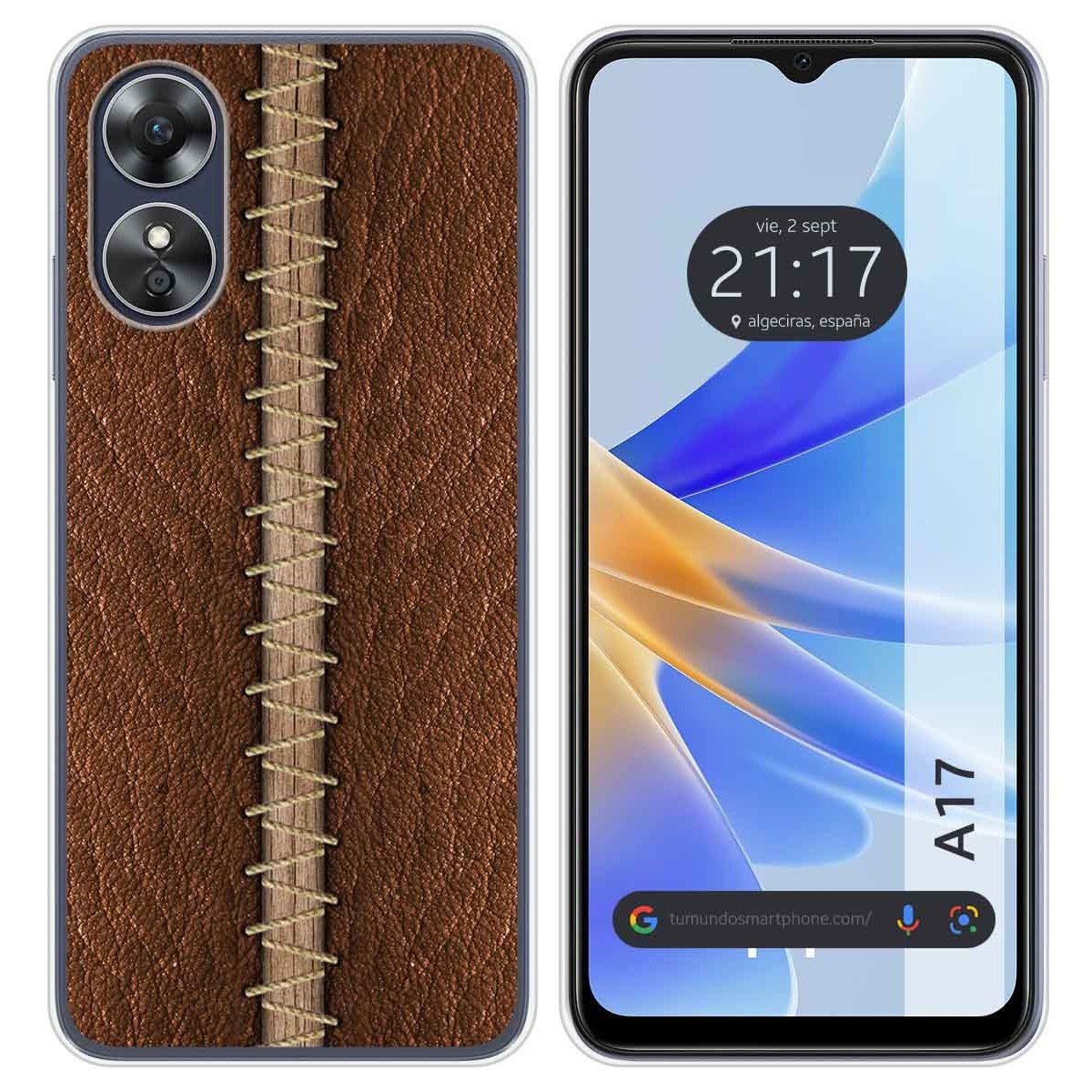Funda Silicona para Oppo A17 diseño Cuero 01 Dibujos